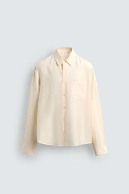 CAMISA FLUIDA BAMB? - SEDA / Blanco roto - Zara фото 7