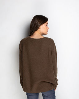 Джемпер из пуха яка 3004 коричневый