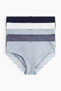Pack de 5 bragas Hipster de algodon con encaje - H&m фото 4