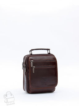 Сумка мужская кожаная 66621M brown Fuzhiniao