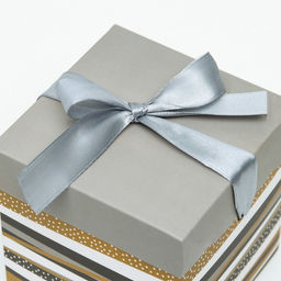 Цена за 12 шт. Коробка Самосборная Линии серая 10х10х10 см - Simaland фото 2