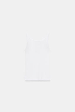 TOP TIRANTES RIB ALGOD?N / Blanco