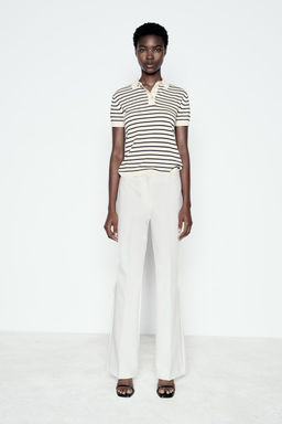 BASIC PLAIN KNIT POLO SHIRT