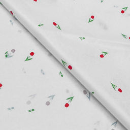 Цена за 10 шт. Бумага упаковочная тишью, Цветы, белый, 50 см ? 70 см 17 грамм