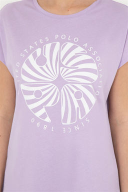 Женская сиреневая футболка - U.s. polo assn фото 7