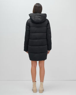 Куртка зимняя женская классическая с капюшоном черного цвета 7671Ch - Visdeer фото 19