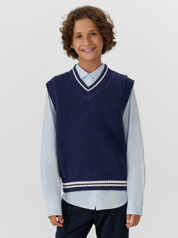 Жилет для мальчиков синего цвета - Mark formelle фото 2