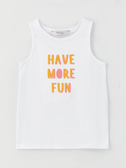 Bisiklet Yaka Bask?l? K?z ?ocuk Atlet - Waikiki фото 2