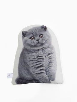 Подушка Этель Fluffy kitten, 40?33 см, 100% п/э, велюр  фото 4