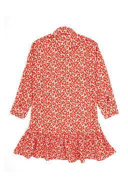 Оранжевое тканое платье для девочки - U.s. polo assn фото 3