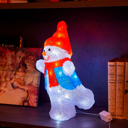 ULD-M2234-040/STA WHITE IP20 SNOWMAN-2 Фигура светодиодная Снеговик-2, 30*35см, 40 светодиодов. Белый свет. Провод прозрачный. TM Uniel - Volpe фото 7