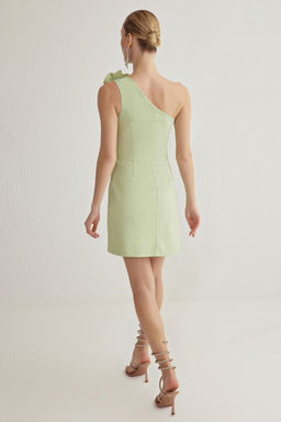 TRENDYOLMILLA Mint A-Kesim Gul Detayl? Dokuma S?k K?sa Elbise TPRSS25EL00126  фото 10