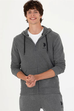 Мужской свитшот антрацитового меланжа - U.s. polo assn фото 8