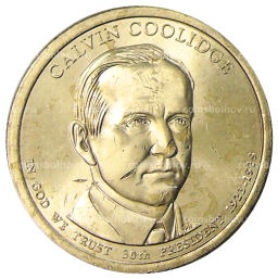 1 доллар 2014 года P США Калвин Кулидж 30-й президент США