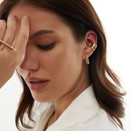 Базовые позолоченные серьги из серебра