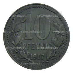 10 пфеннигов 1917 года Германия Нотгельд Изерлон