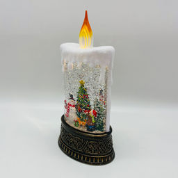 Новогодний декор стекло - Ночник-свеча 25 см (арт. WDL-23016A/B/D) в ассортименте - Ип лебедев о.ю фото 3