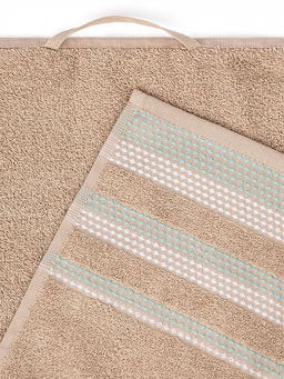 Полотенце для тела 70x140 бежевый махровая ткань - Denastia фото 3