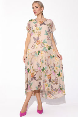 Платье Тонкие чувства (беж цветы) - Эльза фото 5