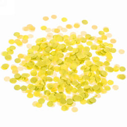 Цена за 5шт. Конфетти "Круги желтые" 10 г, бумага