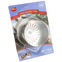 Форма для гарниров, салатов, кондитерских изделий д7,8см h4см + трафарет д8,5см, нержавеющая сталь Лепестки в блистере (Китай) - Домашняя мода фото 2