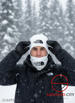 Мужская шапка+Снуд Nike комплект - Bruno фото 2