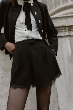 LACE BERMUDA SHORTS - Zara фото 4