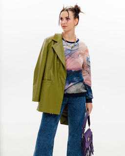 Удлинённый свитшот с принтом SNK001 - Sahar art lab фото 8