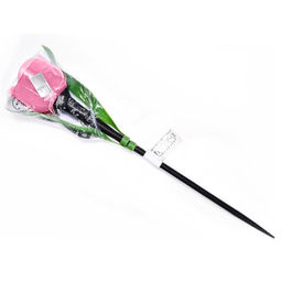 USL-C-451/PT305 PINK TULIP Садовый светильник на солнечной батарее Розовый тюльпан. Белый свет. 1*LR аккумулятор в/к. IP44. TM Uniel. - Volpe фото 11