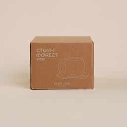 Кружка керамическая SL Home «Стоун форест», 220 мл, на деревянной подставке, d= 12 см