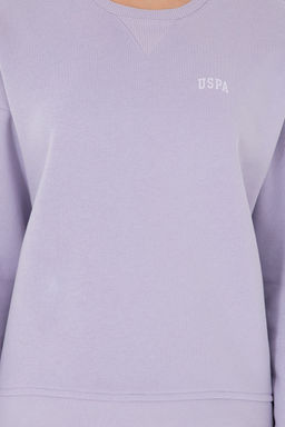 Женский сиреневый базовый свитшот с круглым вырезом - U.s. polo assn фото 19