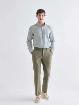 Regular Fit Uzun Kollu ?izgili Erkek G?mlek