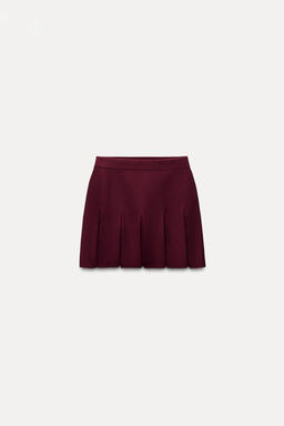 PLEATED MINI KNIT SKIRT - Zara фото 6