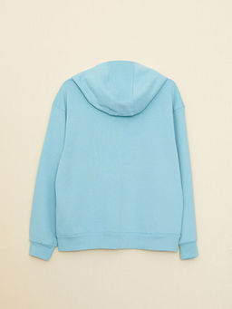 Kap??onlu Basic Uzun Kollu K?z ?ocuk Fermuarl? Sweatshirt - Waikiki фото 3