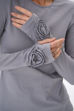 Лонгслив Эми (серый) - Эльза фото 2