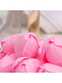 Мыльные цветы, тюльпаны, розовые, набор 50 шт.