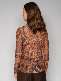 Лонгслив женский 12411-43009 multicolor-brown - Eleganzza фото 15