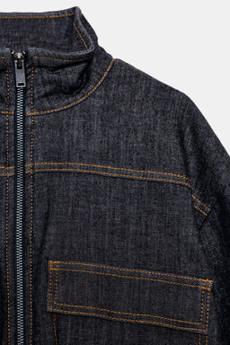 HIGH-NECK PUFFER BOMBER JACKET - Zara фото 16