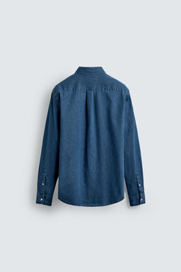 RELAXED FIT DENIM SHIRT - Zara фото 8