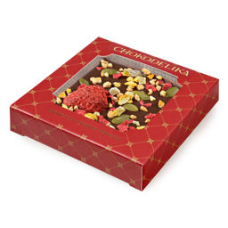 Шоколад темный с украшением Клубника и апельсин 35 гр - Chokodelika фото 2