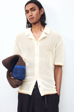 Camisa resort en punto calado Relaxed Fit - H&m фото 2