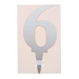 Цена за 5 шт. Топпер для торта 6, акрил, МИКС - Страна карнавалия фото 2