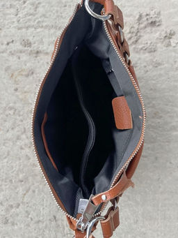 Женская кожаная сумка хобо 8919-9 Елоу - Sergio valentini фото 6