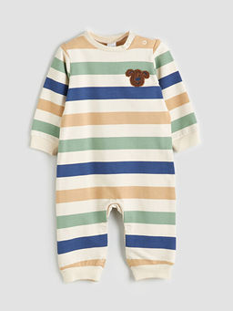 Bisiklet Yaka Nak??l? Erkek Bebek Tulum