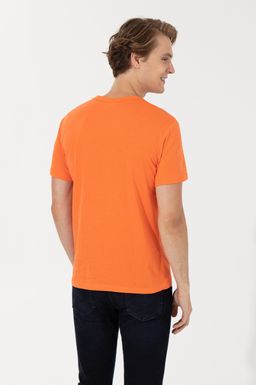 U. S. Polo Assn Мужская оранжевая футболка с круглым вырезом - U.s. polo assn фото 5