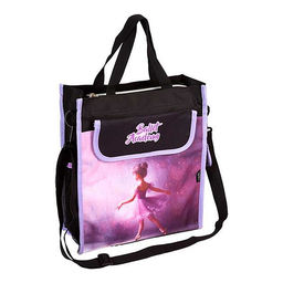 Сумка для дополнительных занятий "Ballet Academy" A4+ (36x31x13 см) плотный износостойкий полиэстер с водоотталкивающей пропиткой, с подкладом, 1 отделение на молнии, 1 передний карман на липучке, боковой карман на липучке для стакана-непроливайки, боково