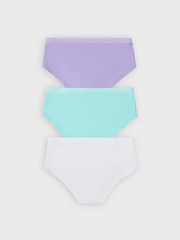 Трусы для девочки слипы мультипак (3 шт.) в бело-серых оттенках - Mark formelle фото 2