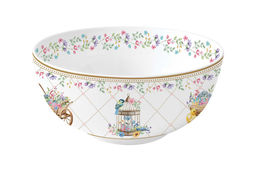 Салатник, 15 см, 600 мл, фарфор P, белый, Кролики и цыплята, Spring Bloom