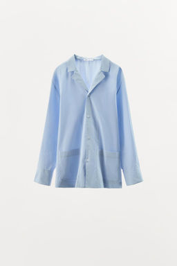 COTTON PYJAMA SHIRT - Zara фото 4