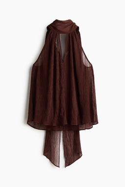 Top de gasa con cuello fular